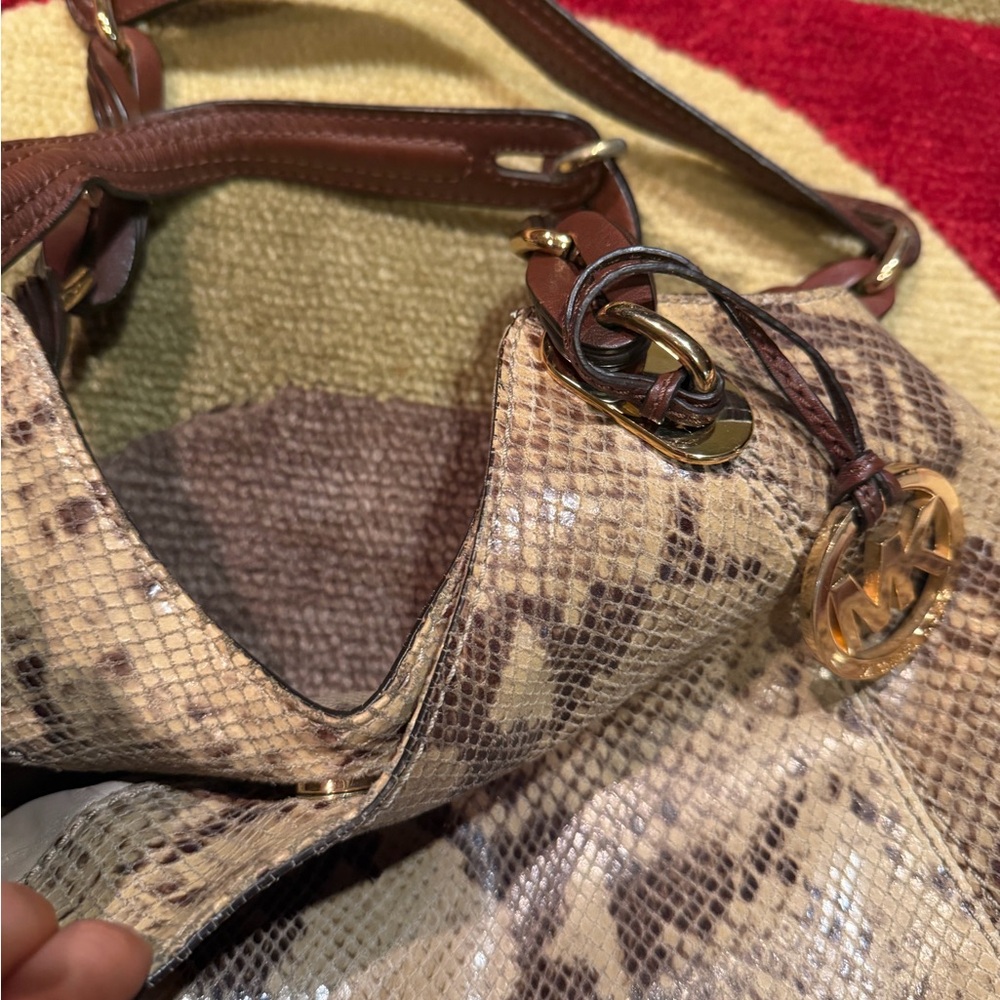 Michael Kors Python Snakeskin Embossed Leather Sh… - image 3